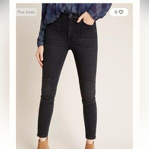 Like new Pilcro and the Letterpress Anthropologie skinny black jeans